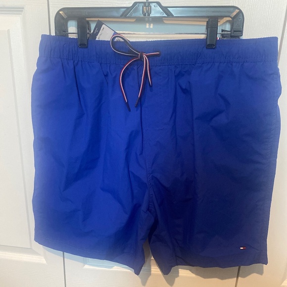 NWT TOMMY HILFIGER SWIM TRUNKS XL BLUE - Picture 1 of 5